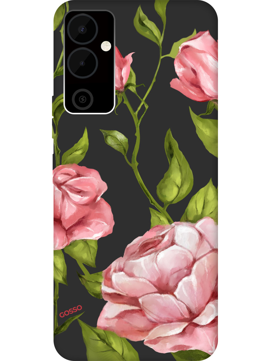 

Матовый Soft Touch силиконовый чехол на Tecno Pova Neo 2 "Amazing Roses" черный, Черный;зеленый;розовый, 20001477