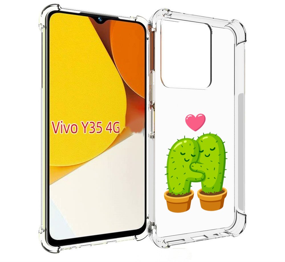 

Чехол MyPads Влюбленные-кактусы для Vivo Y35 4G 2022 / Vivo Y22, Прозрачный, Tocco