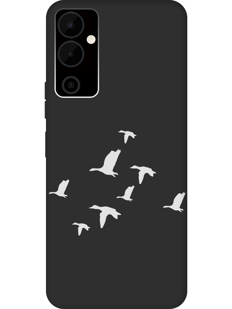 

Матовый Soft Touch силиконовый чехол на Tecno Pova Neo 2 "Flock of Ducks W" черный, Черный;серый, 20001477