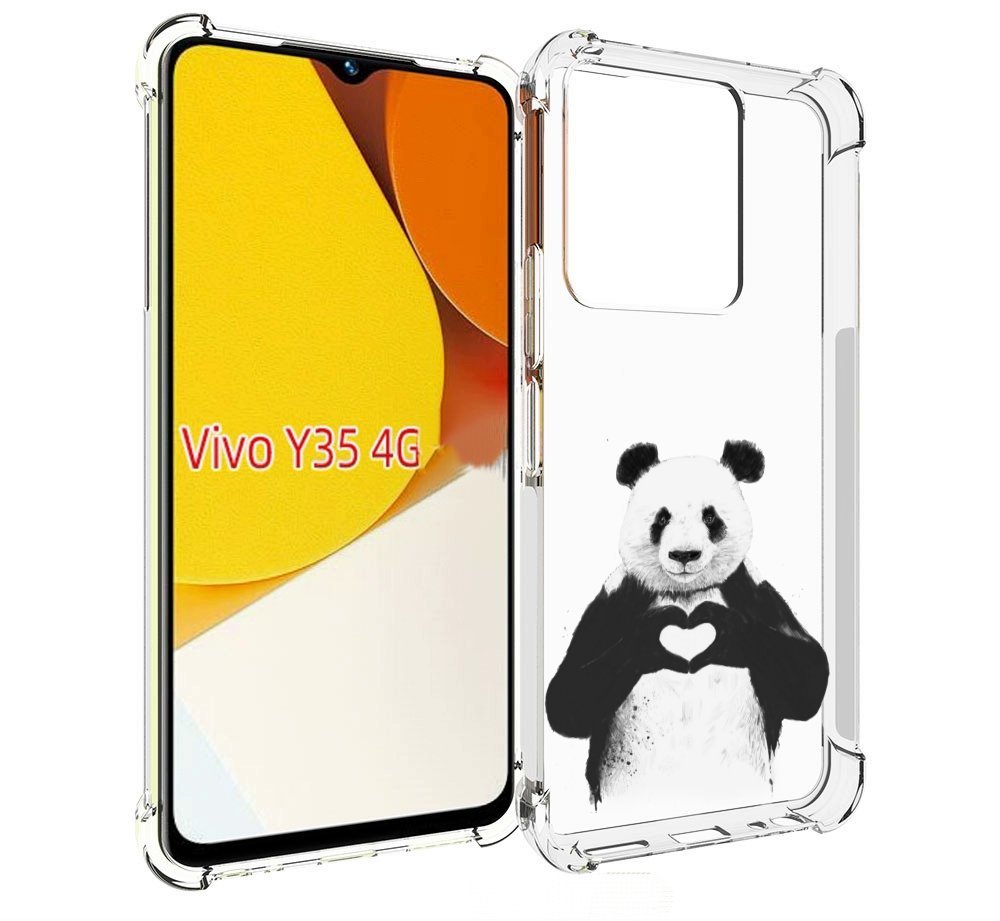

Чехол MyPads Влюбленная панда для Vivo Y35 4G 2022 / Vivo Y22, Прозрачный, Tocco