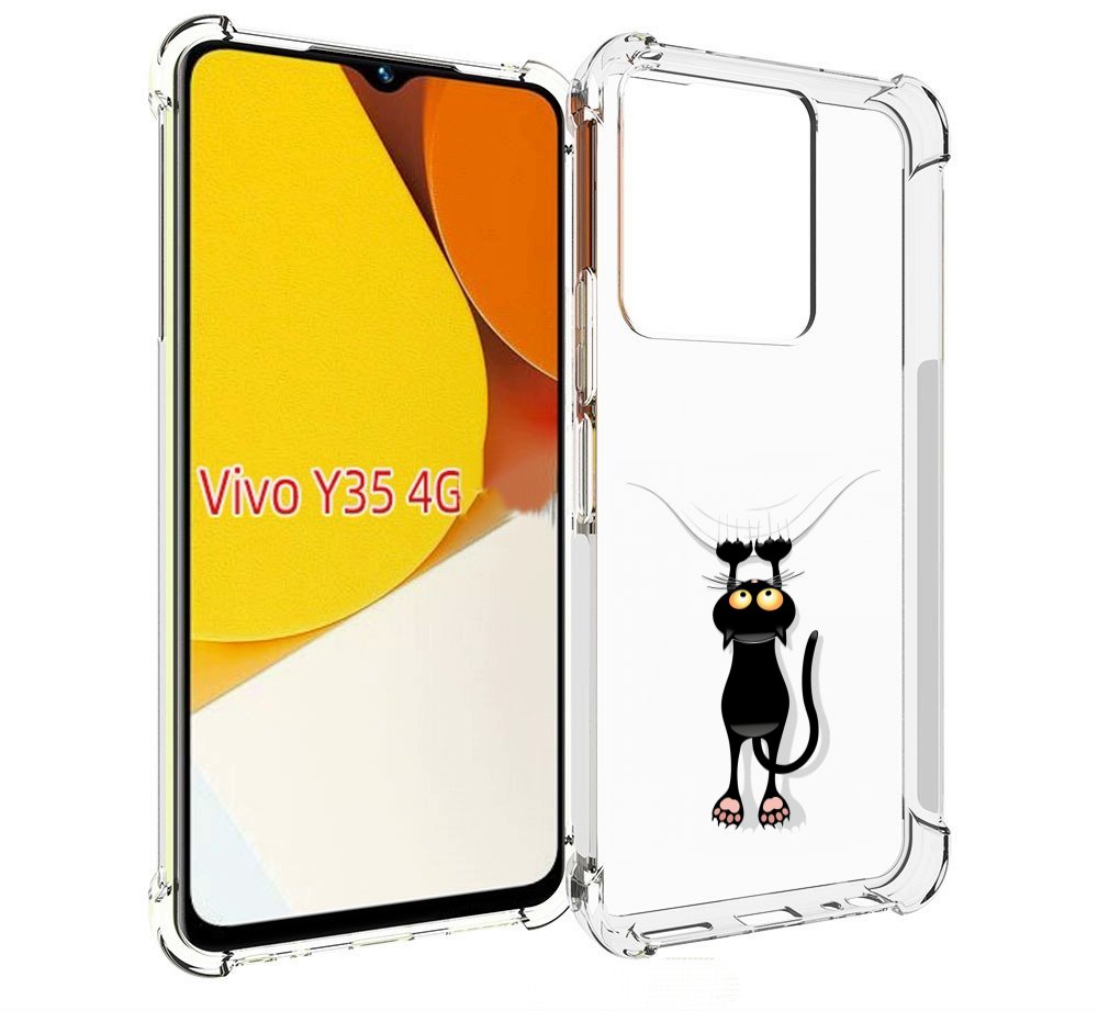 

Чехол MyPads Висячий-кот для Vivo Y35 4G 2022 / Vivo Y22, Прозрачный, Tocco