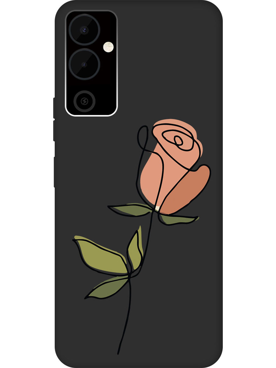 

Матовый Soft Touch силиконовый чехол на Tecno Pova Neo 2 "Rose" черный, Черный;зеленый;розовый, 20001477
