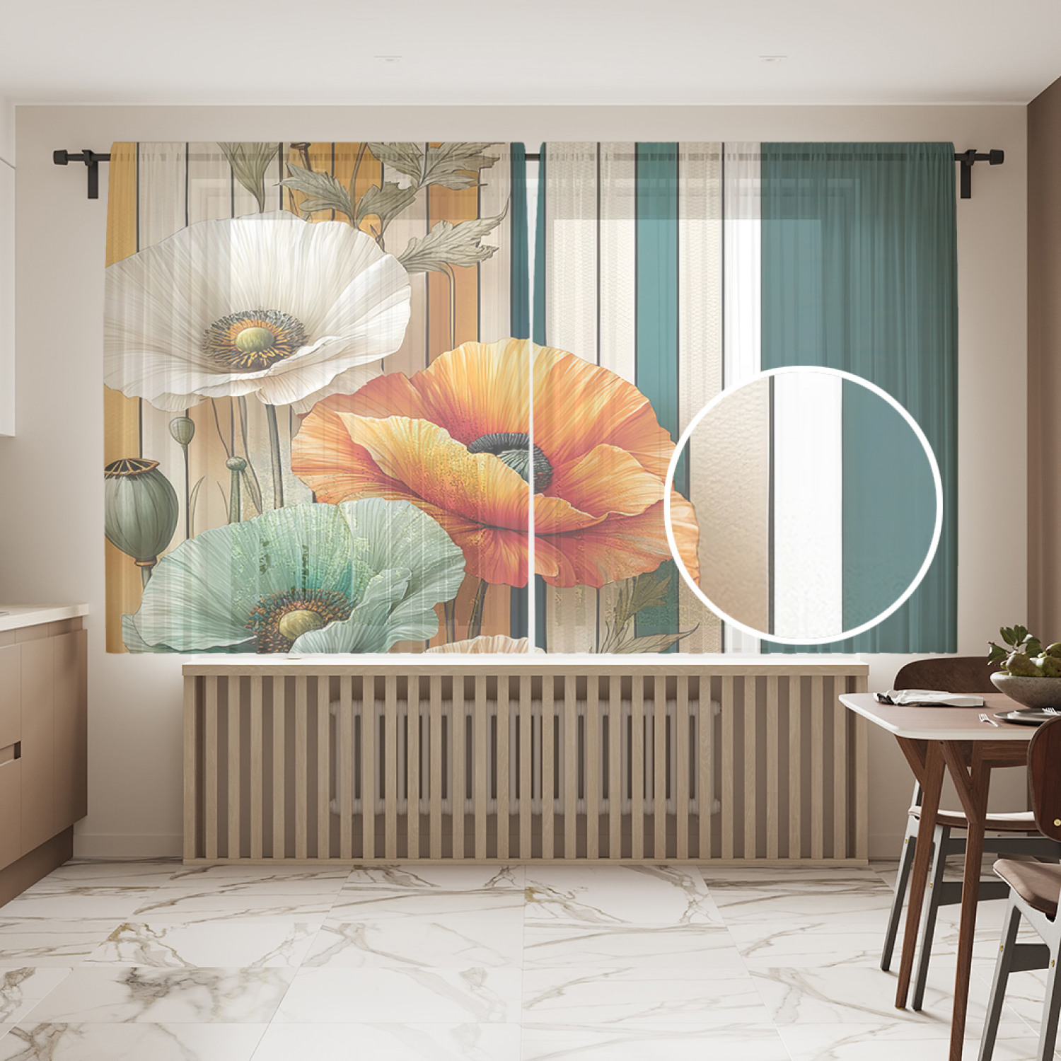 

Тюль JoyArty Живописные маки 145х180, tul_sd3396_145x180