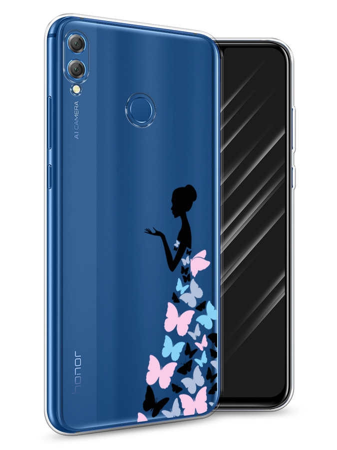 

Чехол Awog на Honor 8X "Платье из бабочек", Белый;розовый, 66750-1