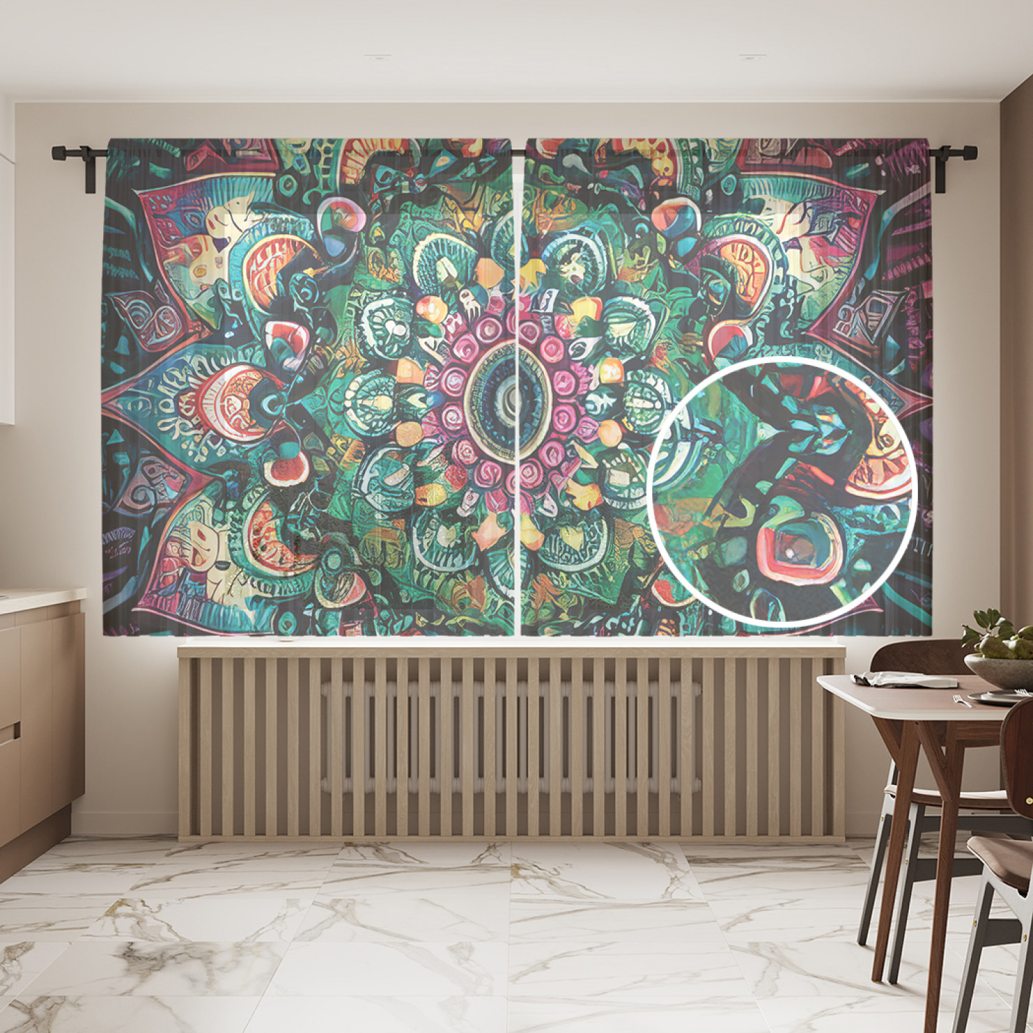 

Тюль JoyArty Калейдоскоп узоров 145х180, tul_sd3380_145x180
