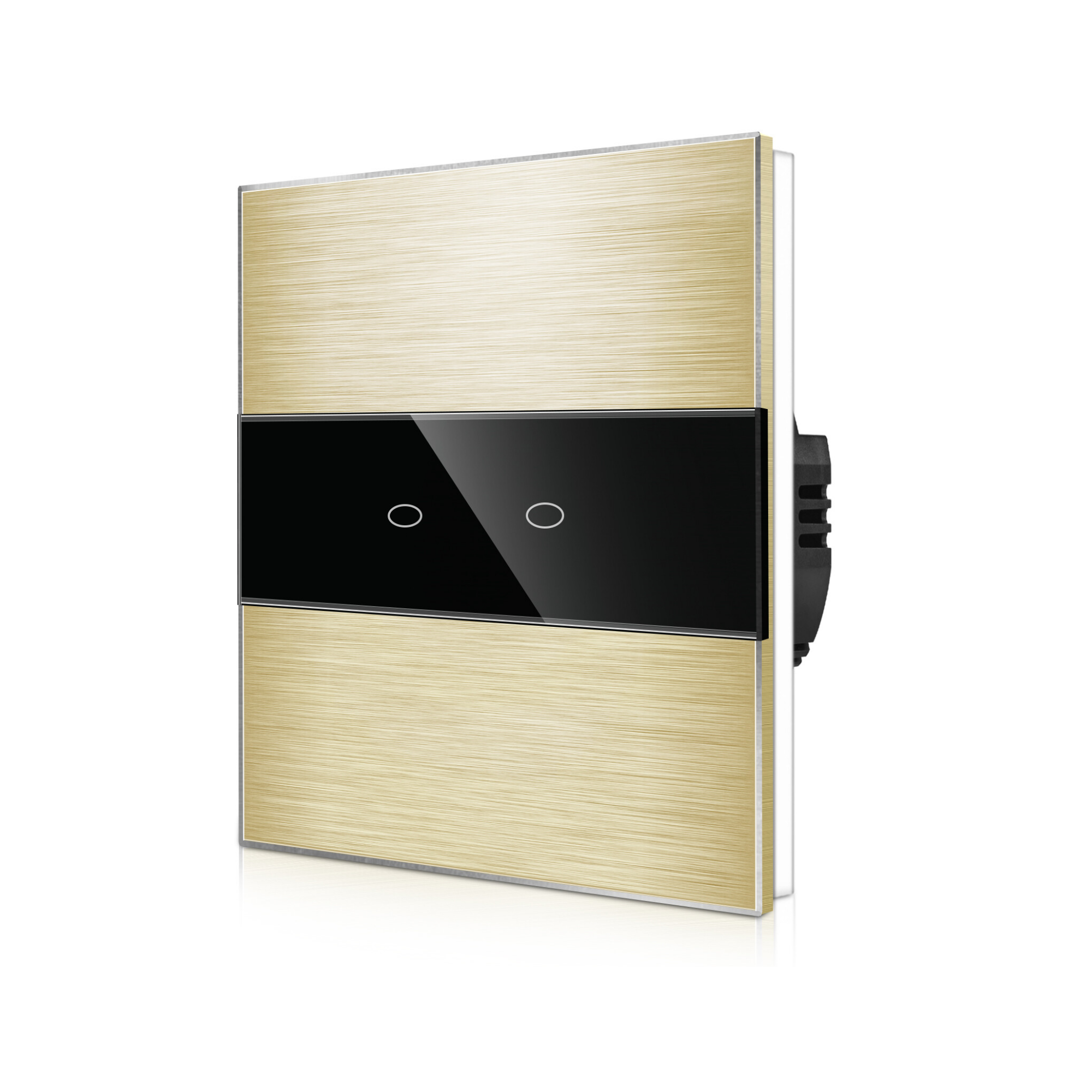 фото Умный сенсорный wifi выключатель smart aura sa-alux-02(g) с/без нуля, работает с алисой