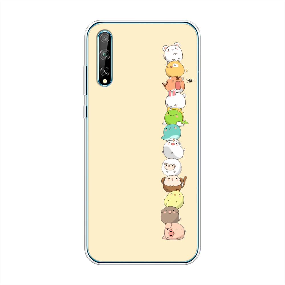 

Чехол Awog на Huawei Y8p "Питомцы Чиби", Желтый, 6103450-2
