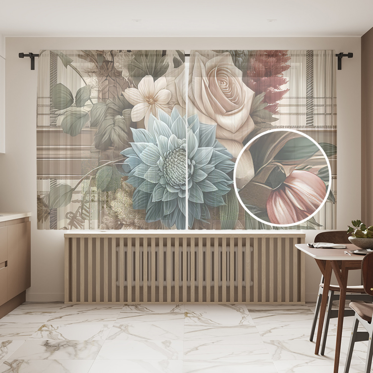 

Тюль JoyArty Композиция из сухоцветов 145х180, tul_sd3360_145x180