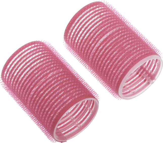 Купить Набор бигуди-липучек Dewal Beauty диаметр 44 мм, длина 63 мм (10 штук) розовые