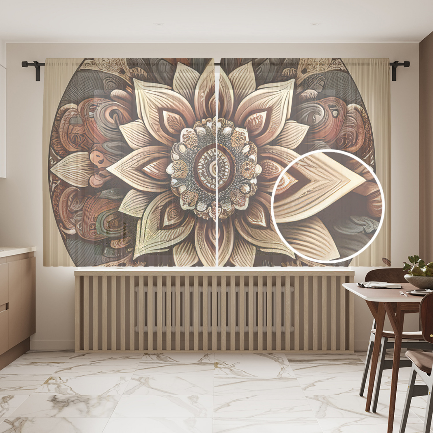 

Тюль JoyArty Лепестковая резьба 145х180, tul_sd3340_145x180