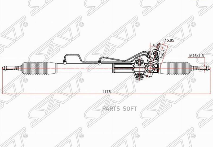 

SAT Рейка рулевая MITSUBISHI PAJERO V8#W/V9#W 07- LHD, ST4410A139