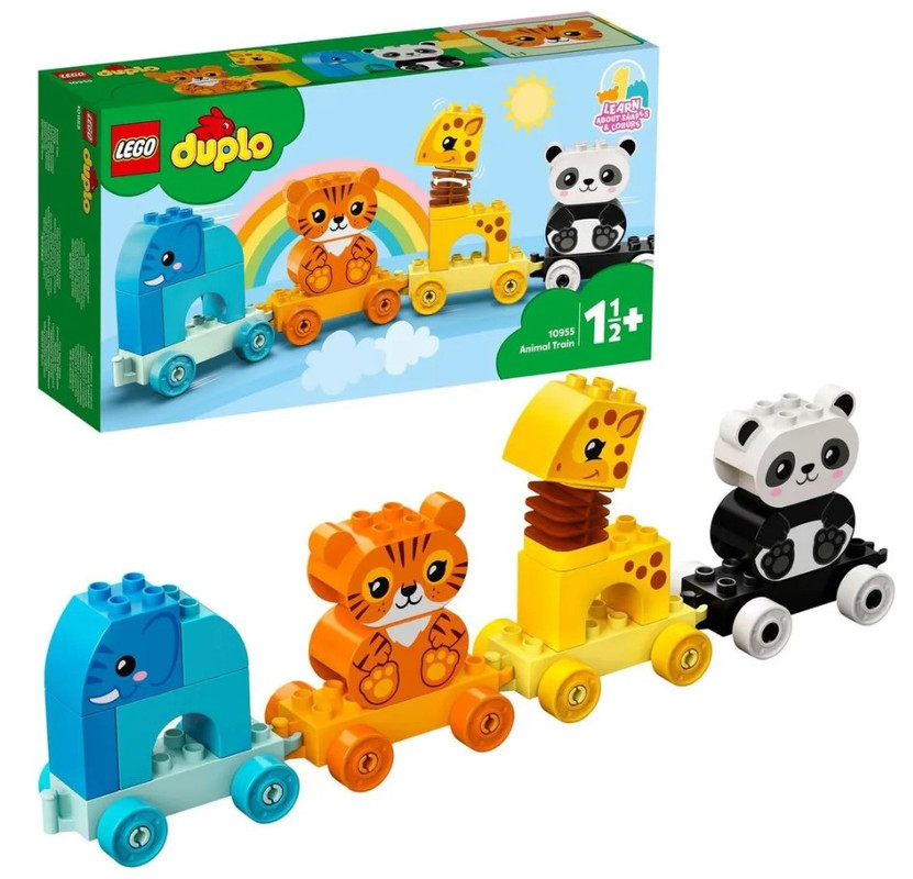 Конструктор LEGO DUPLO Creative Play 10955 Мой первый поезд для зверей 15 деталей 4490₽