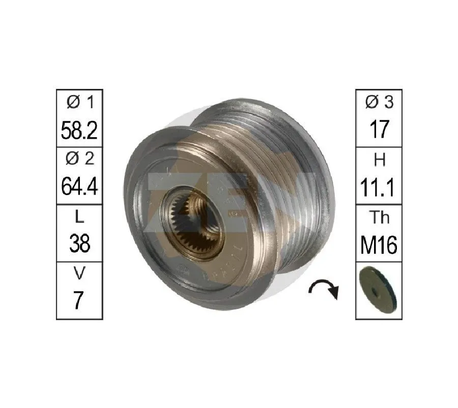 

Шкив генератора ERA ZN5452