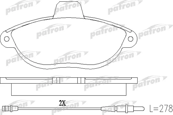 

Тормозные колодки PATRON дисковые PBP1002