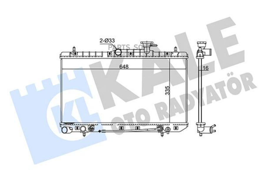 

369100 Радиатор Системы Охлаждения Hyundai Accent 1.3-1.6/1.5 Dohc 99> KALE 369100