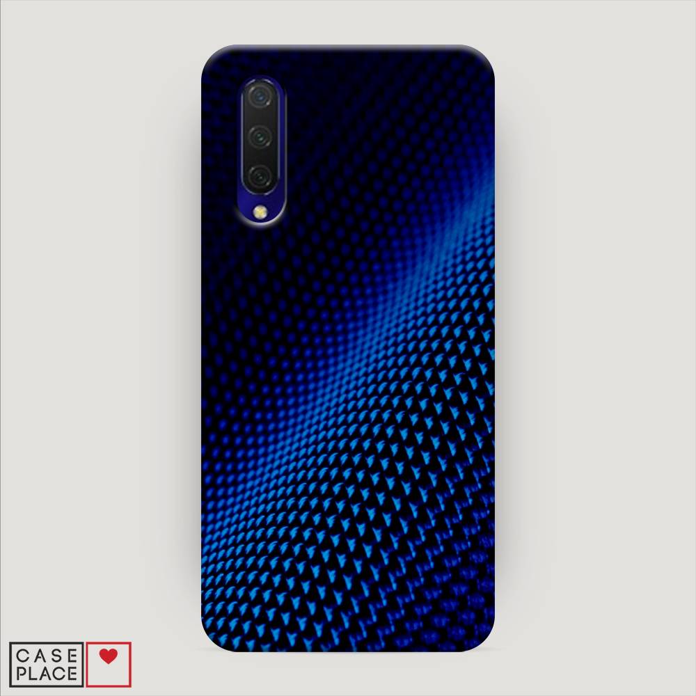 фото Пластиковый чехол "синий карбон" на xiaomi mi 9 lite awog