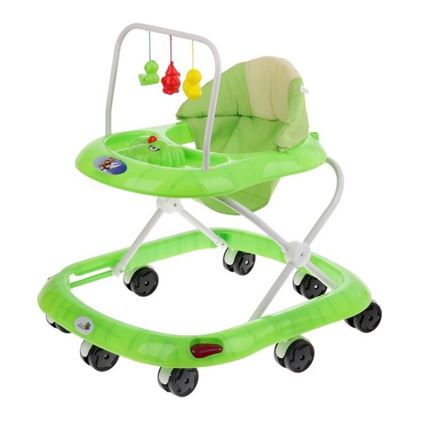 Ходунки детские Alis Маленький водитель, зеленый, силиконовые колеса