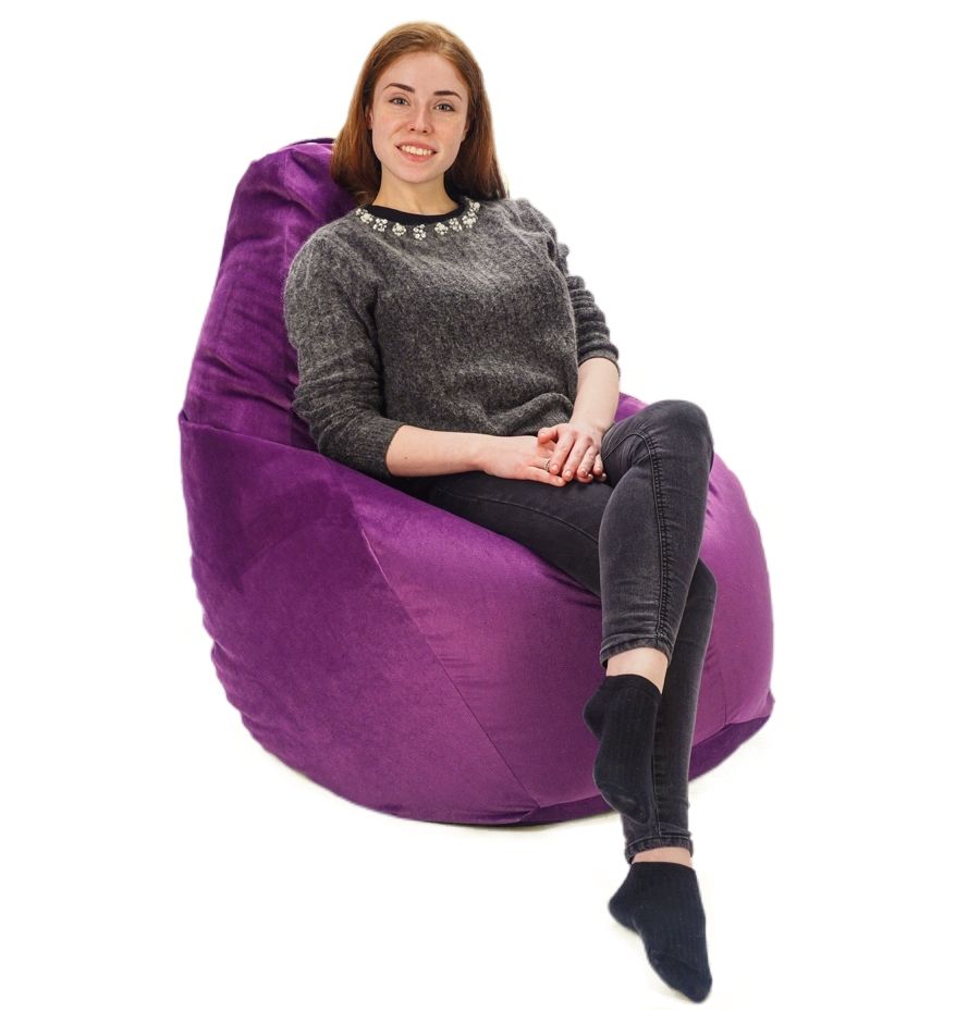 

Кресло-груша Kreslo-Puff COMFORT JAGUAR 29 Велюр Фиолетовый