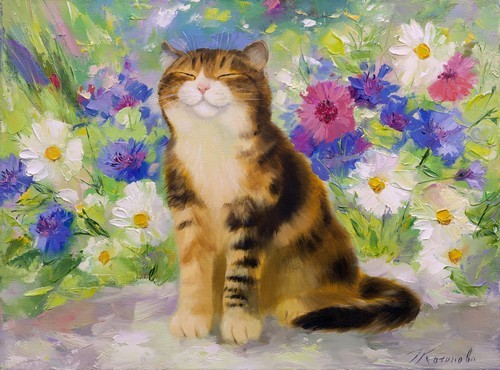 

Алмазная живопись Рыжий кот Русская коллекция Котинова Г.Дачник