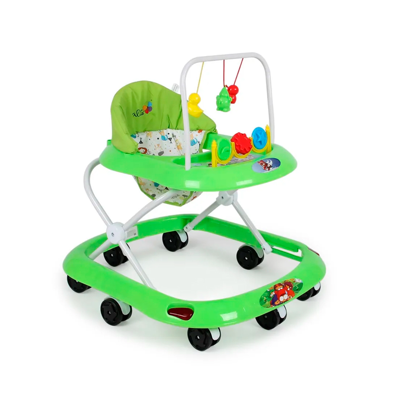 Ходунки детские Alis Весело шагать, зеленый, силиконовые колеса