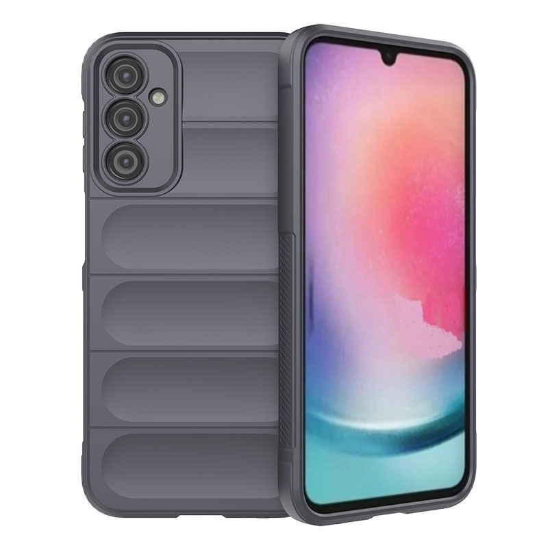 

Противоударный чехол Flexible Case для Samsung Galaxy A24, серый, Flexible Case
