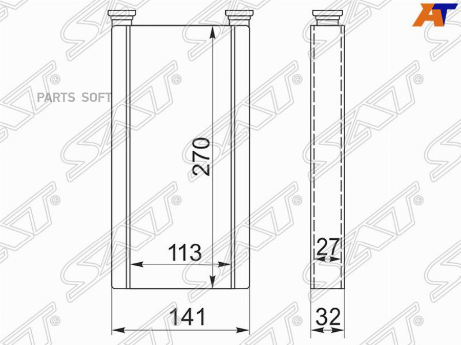 

SAT Радиатор отопителя салона TOYOTA HARRIER/ARISTO #ZS16# 97-05/PROGRESS/ LEXUS RX300/GS3, STLX453950