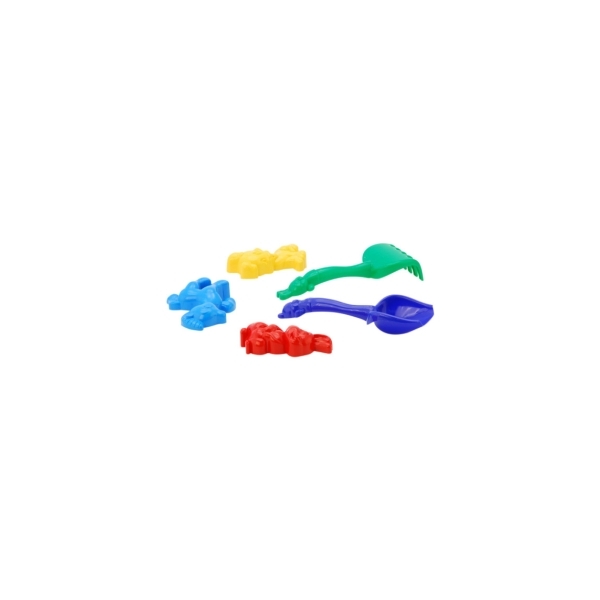 

Песочный набор Colorplast Колокольчик №4: лопатка и грабельки, три пасочки