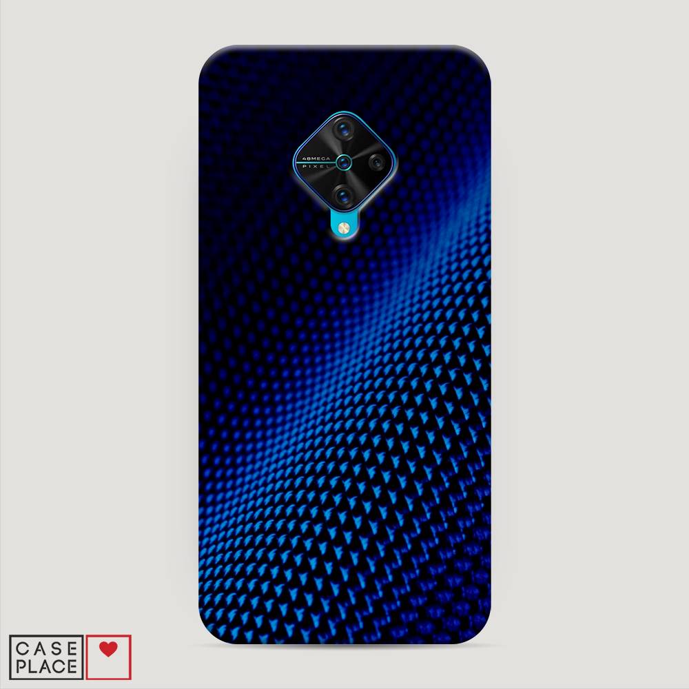 

Пластиковый чехол "Синий карбон" на Vivo Y9s, 262420-2