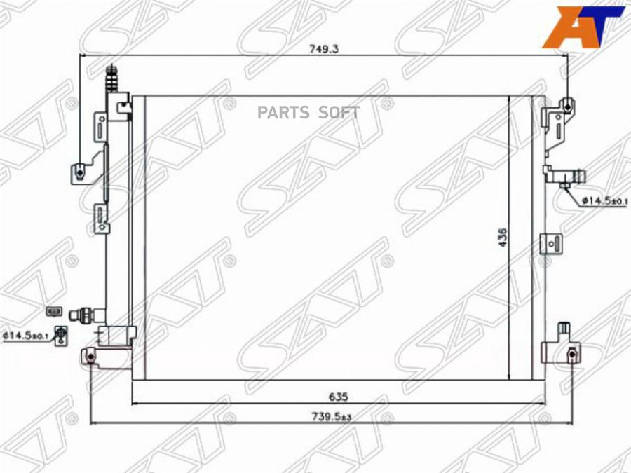 

SAT Радиатор кондиционера VOLVO XC90 05-, STVL01394A0