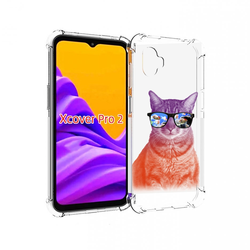 

Чехол MyPads крутой кот-2 для Samsung Galaxy Xcover Pro 2, Прозрачный, Tocco