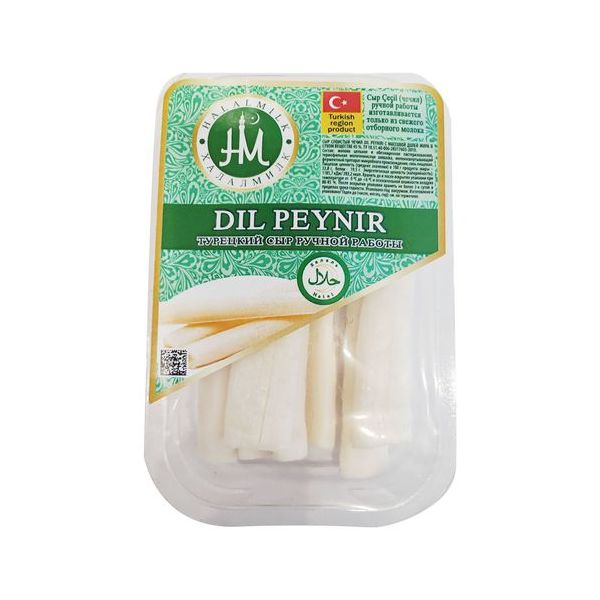 Сыр рассольный Халалмилк Dil peyniri Чечил турецкий слоистый палочки 45% БЗМЖ 130 г