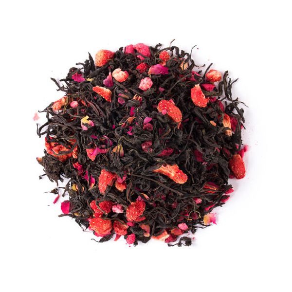 Чай зеленый О'кей ежевика-клубника-лепестки роз листовой 80 г