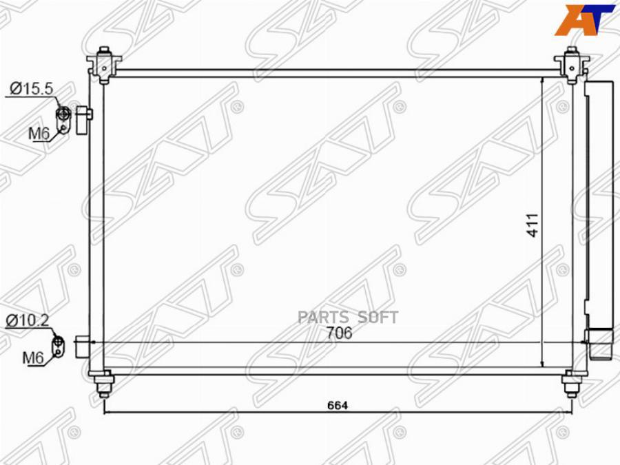 

SAT Радиатор кондиционера MAZDA CX-9 07-, STMZ143940