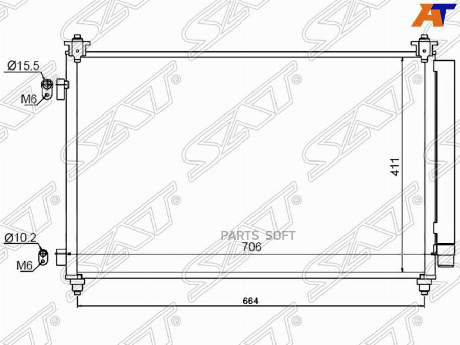 SAT Радиатор кондиционера MAZDA CX-9 07-