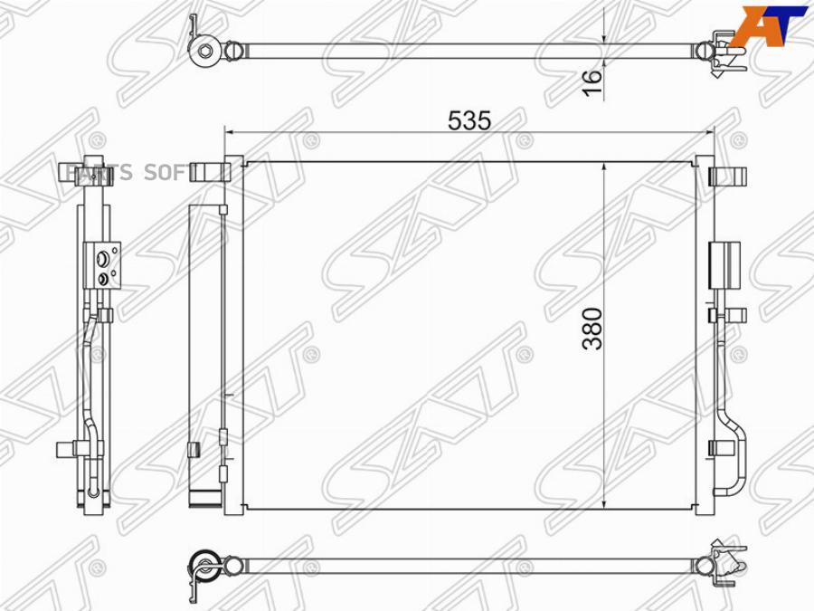 Sat Радиатор Кондиционера Hyundai Tucson/Kia Sportage 15-