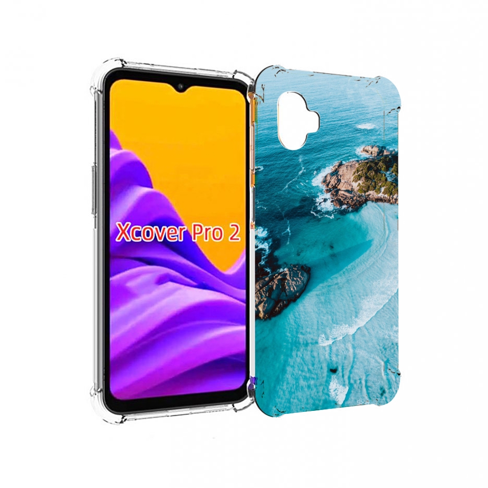 

Чехол MyPads красивый голубой залив для Samsung Galaxy Xcover Pro 2, Прозрачный, Tocco