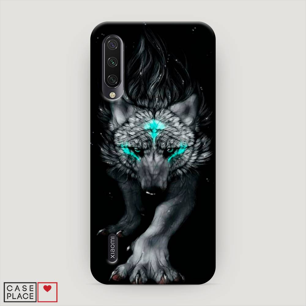 фото Пластиковый чехол "волшебный волк" на xiaomi mi a3 awog
