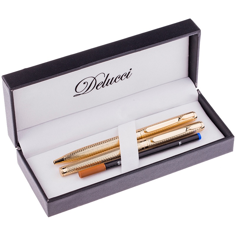 Набор подарочный Delucci CPn_11914 Celeste ручка шариковая и ручка-роллер синие