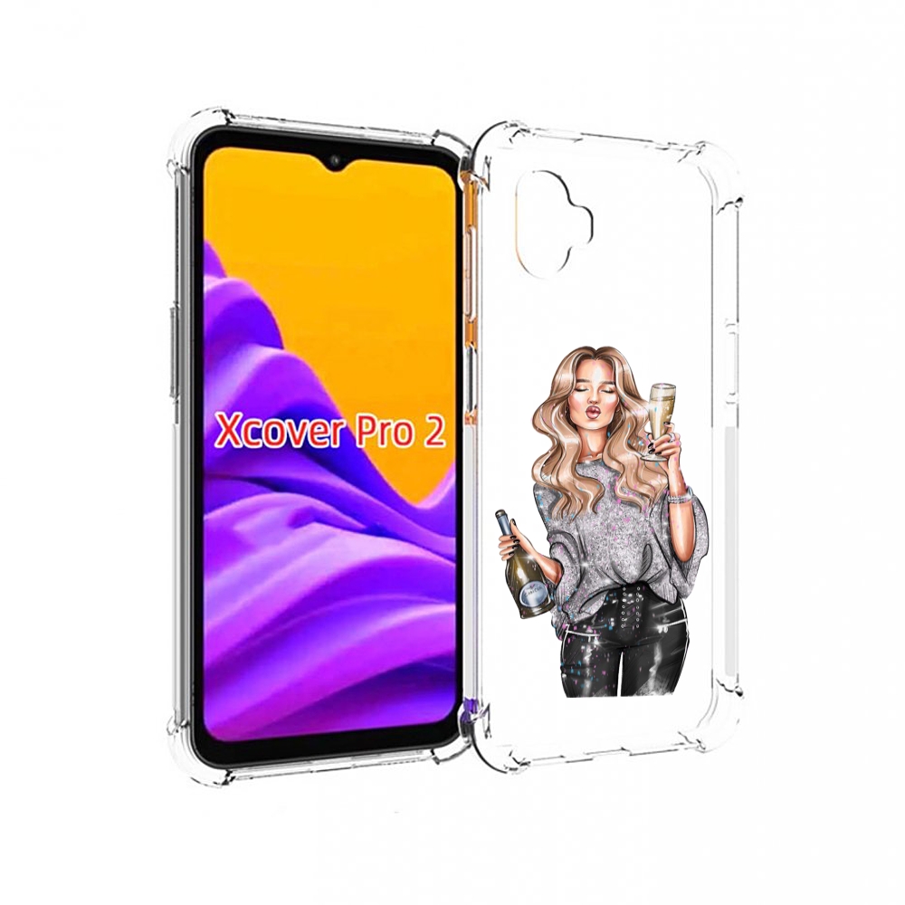 

Чехол MyPads красивая-любительница-шампанского женский для Samsung Galaxy Xcover Pro 2, Прозрачный, Tocco