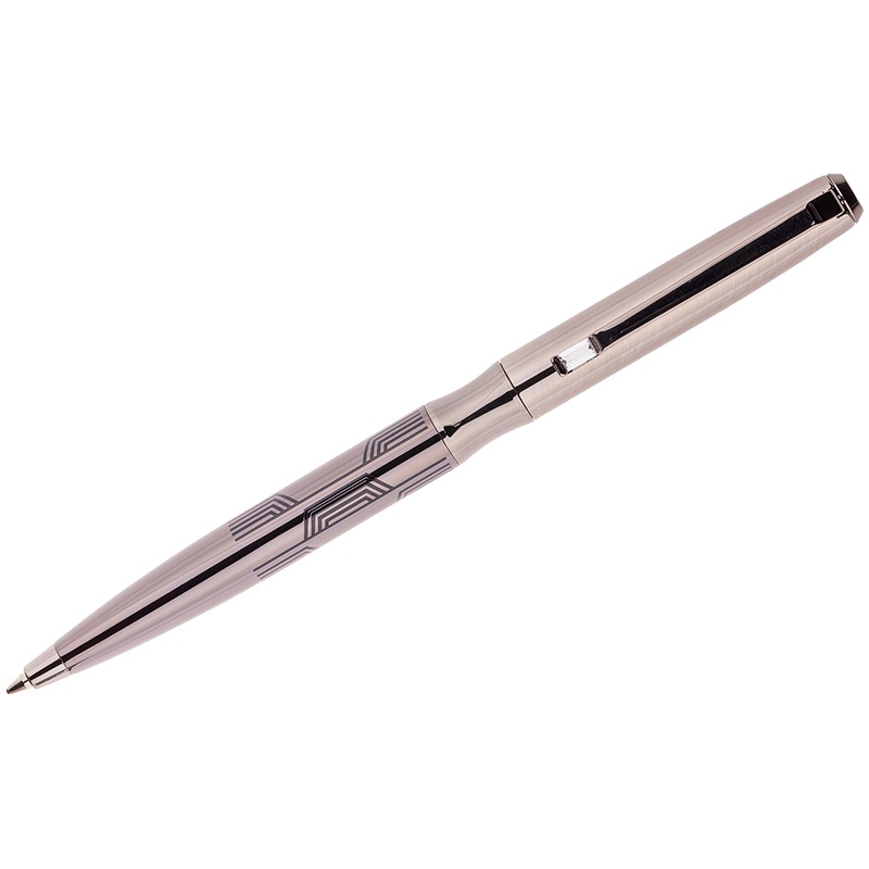 Ручка шариковая Гамма Delucci Universo CPs_11330, оружейный металл, синяя, 1 мм, 1 шт.