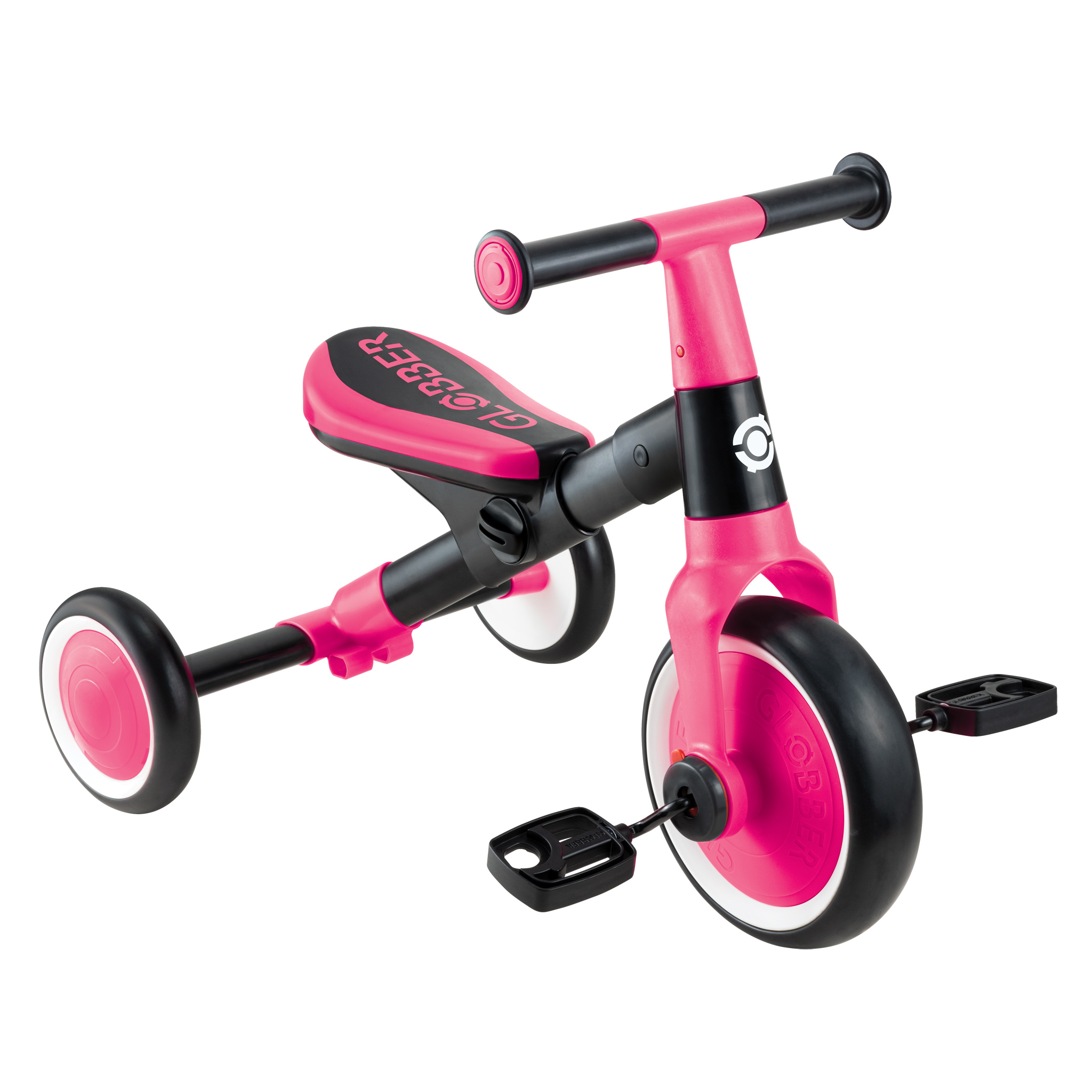 Велосипед-беговел Globber LEARNING TRIKE 2in1, Розовый 735-110