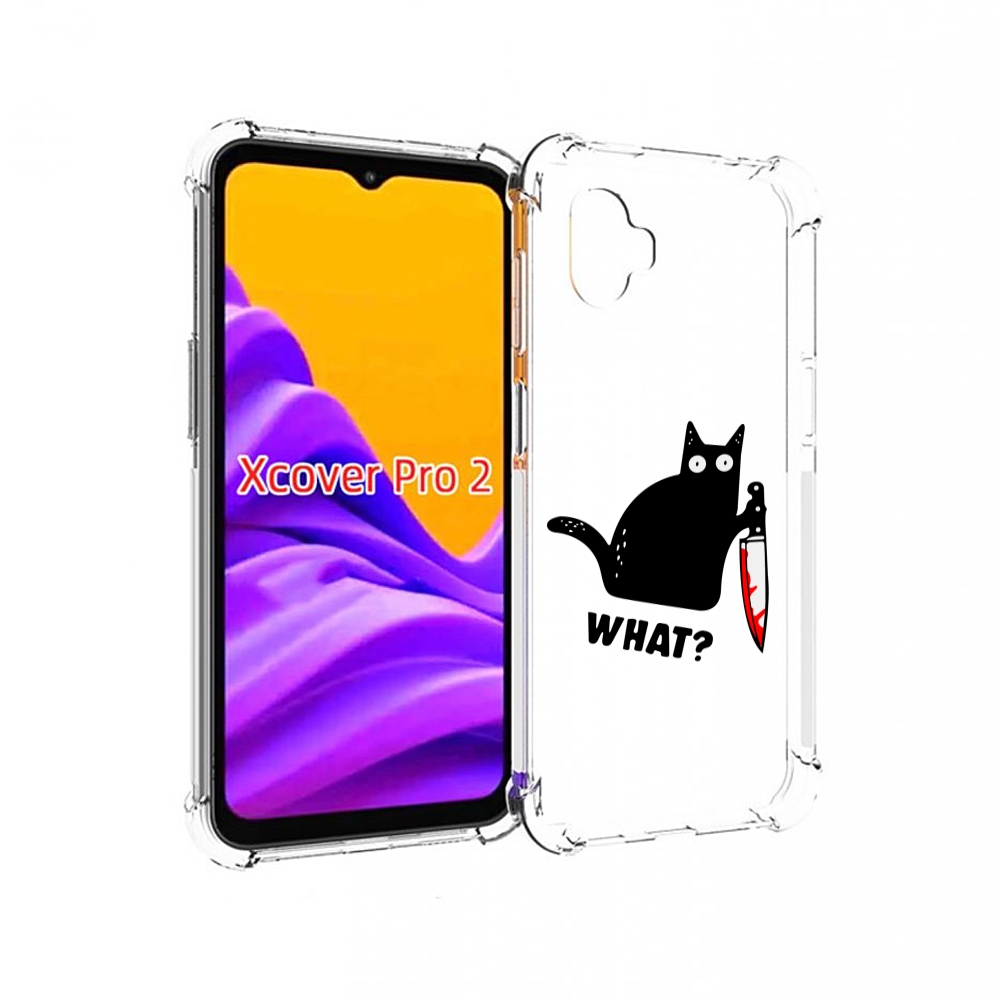 

Чехол MyPads котик-убийца для Samsung Galaxy Xcover Pro 2, Прозрачный, Tocco