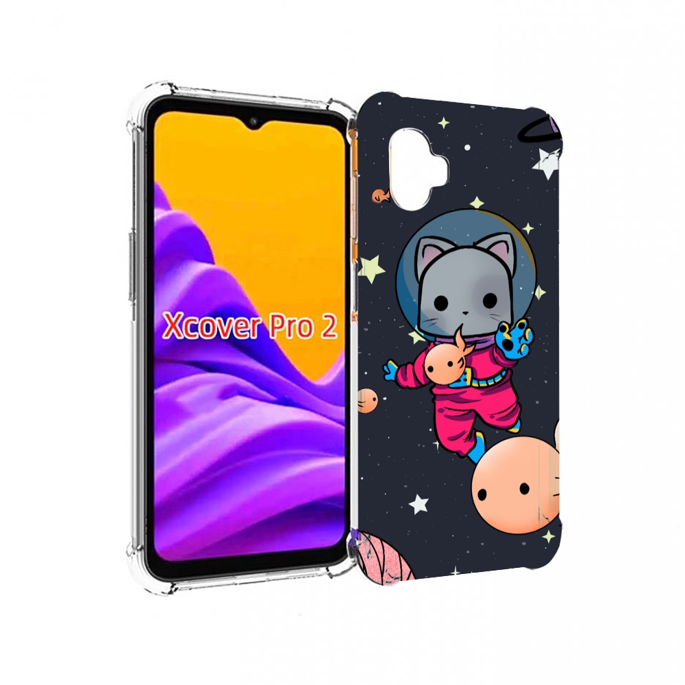 

Чехол MyPads котик-с-рыбкой-в-космосе для Samsung Galaxy Xcover Pro 2, Прозрачный, Tocco