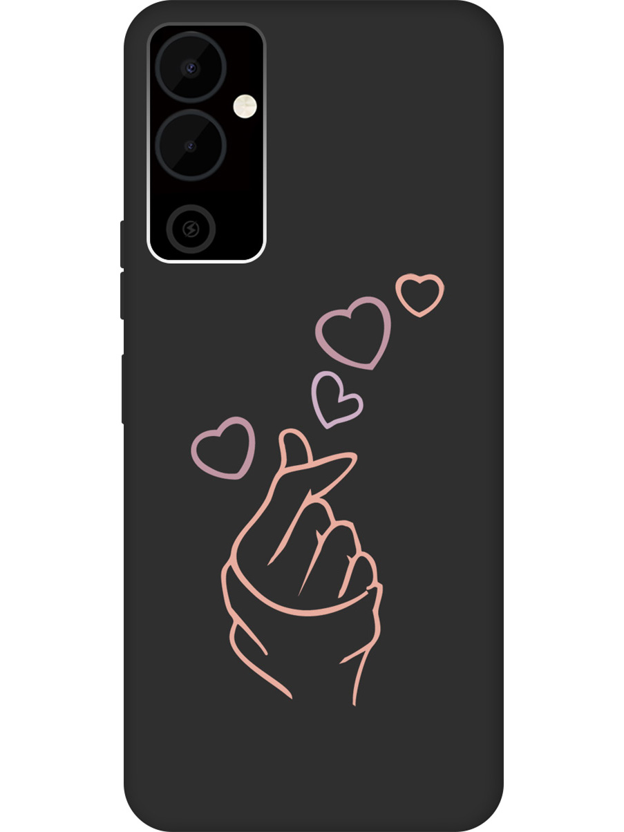 

Матовый Soft Touch силиконовый чехол на Tecno Pova Neo 2 "K-Heart" черный, Черный;розовый;фиолетовый, 20001477