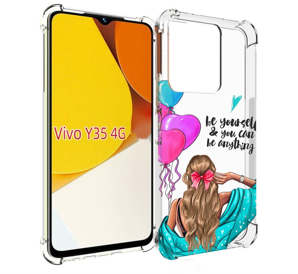 

Чехол MyPads Будь-собой для Vivo Y35 4G 2022 / Vivo Y22, Прозрачный, Tocco