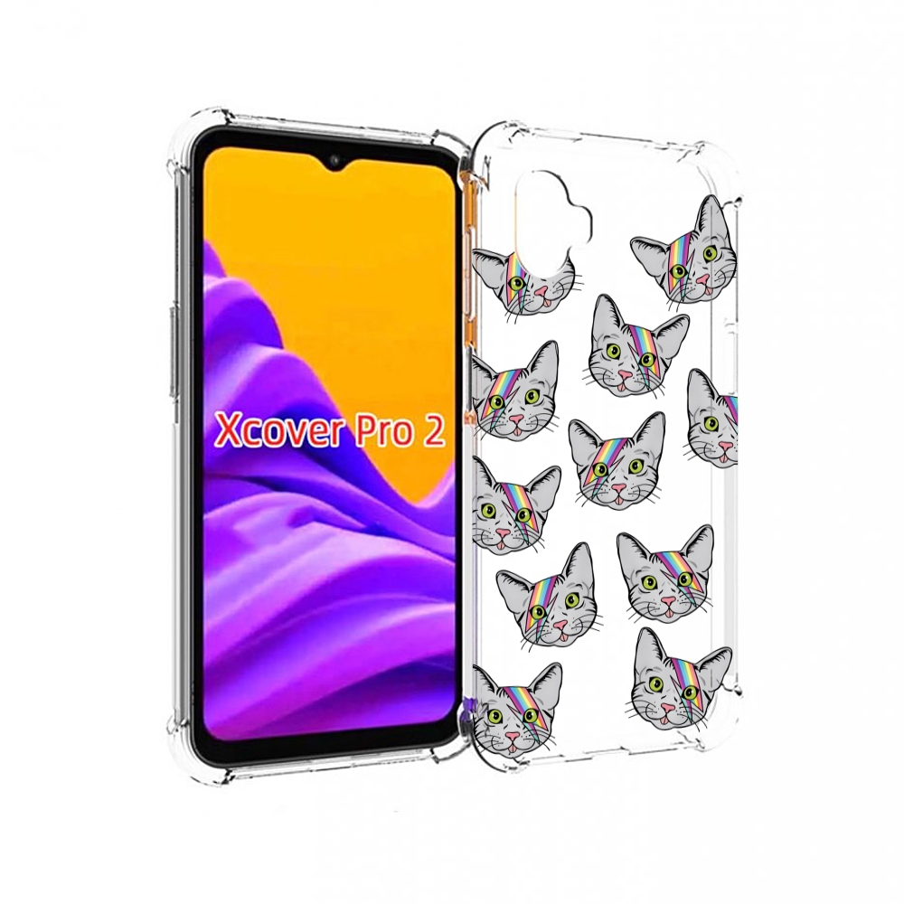 

Чехол MyPads кот-с-молнией-на-лбу для Samsung Galaxy Xcover Pro 2, Прозрачный, Tocco