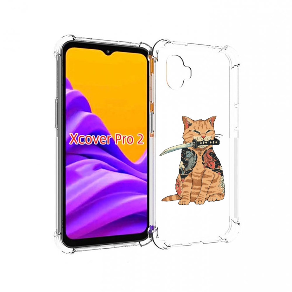 

Чехол MyPads кот-с-катаной для Samsung Galaxy Xcover Pro 2, Прозрачный, Tocco