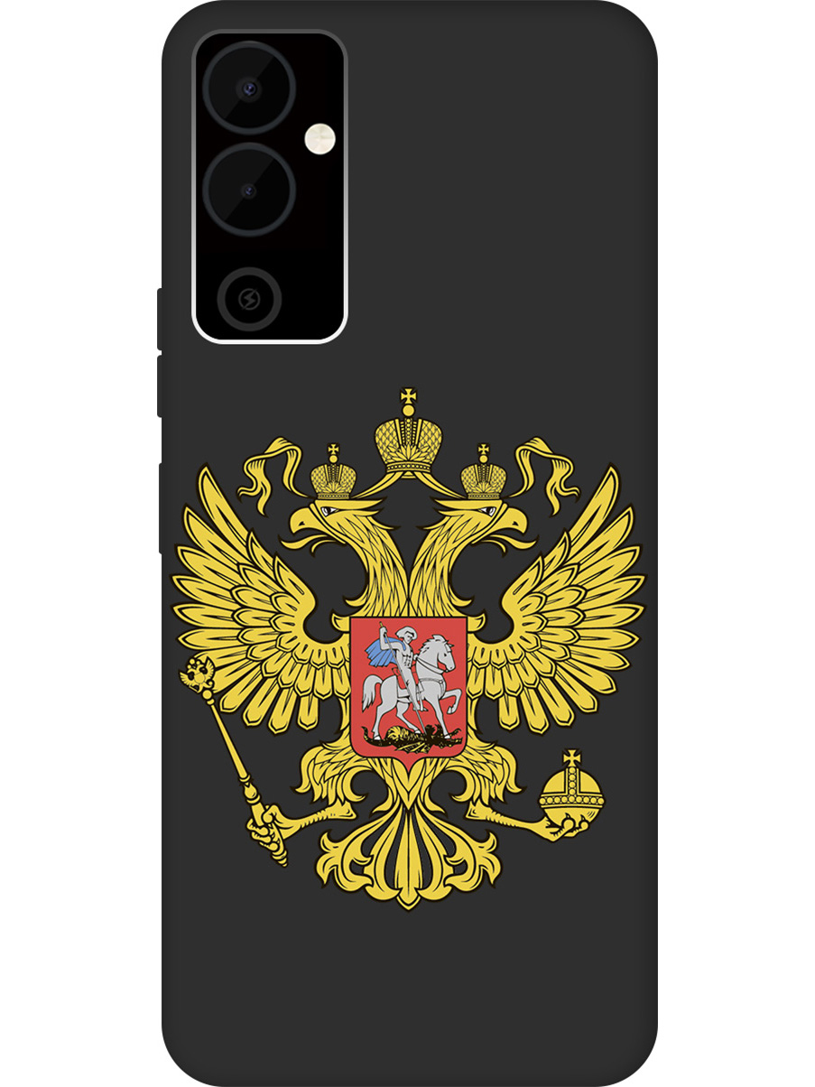 

Матовый Soft Touch силиконовый чехол на Tecno Pova Neo 2 "Patriot" черный, Черный;желтый;красный, 20001477