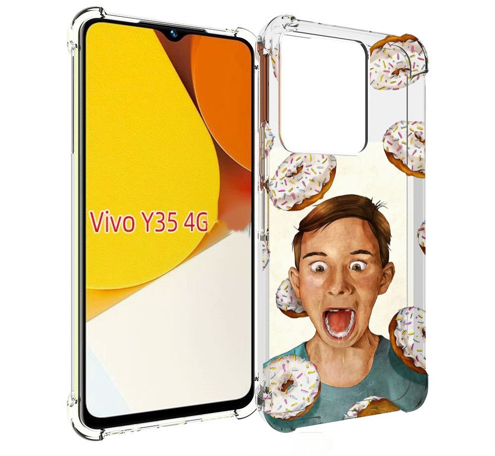 

Чехол MyPads Бешенные-пончики для Vivo Y35 4G 2022 / Vivo Y22, Прозрачный, Tocco