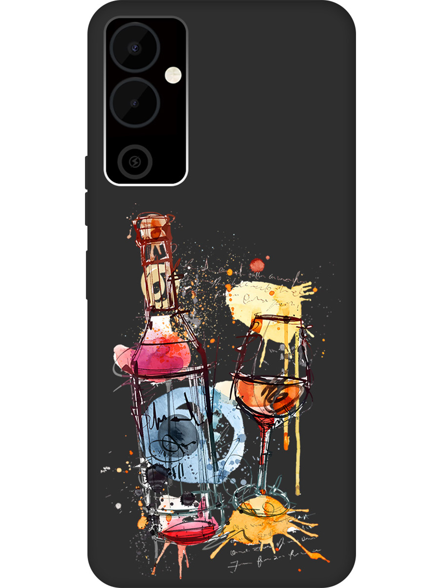 

Матовый Soft Touch силиконовый чехол на Tecno Pova Neo 2 "Aquarelle Wine" черный, Черный;голубой;красный;оранжевый, 20001477